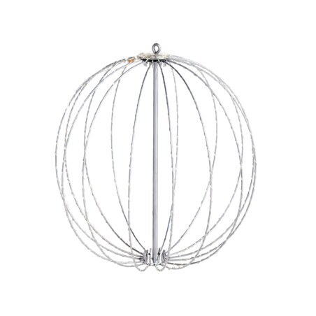Dekoracja ogrodowa wisząca LED bombka 42 cm srebrna HOSFOS
