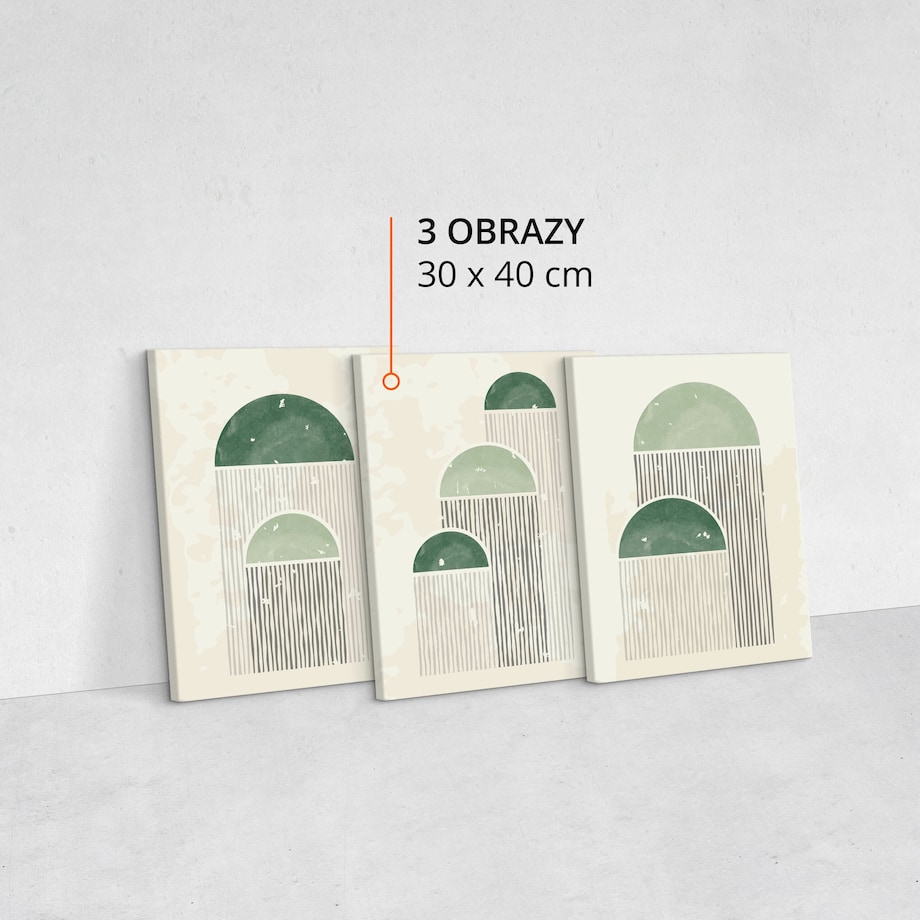 OBRAZY DO SYPIALNI SET ABSTRAKCYJNE KSZTAŁTY STYL BOHO MINIMALIZM 90x40cm