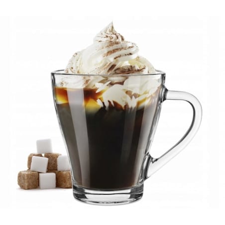 Poręczne Solidne Szklanki Kubki do Kawy Herbaty | 6 x Hugo 360 ml