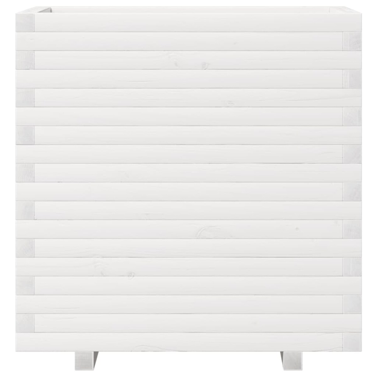 vidaXL Donica ogrodowa, biała, 70x40x72 cm, lite drewno sosnowe