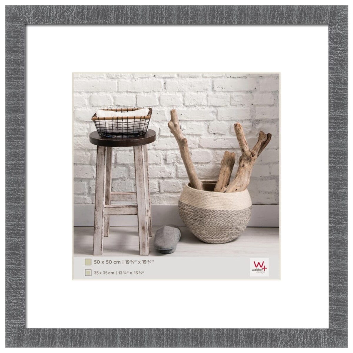 Walther Design Ramka Home, 50x50 cm, szara