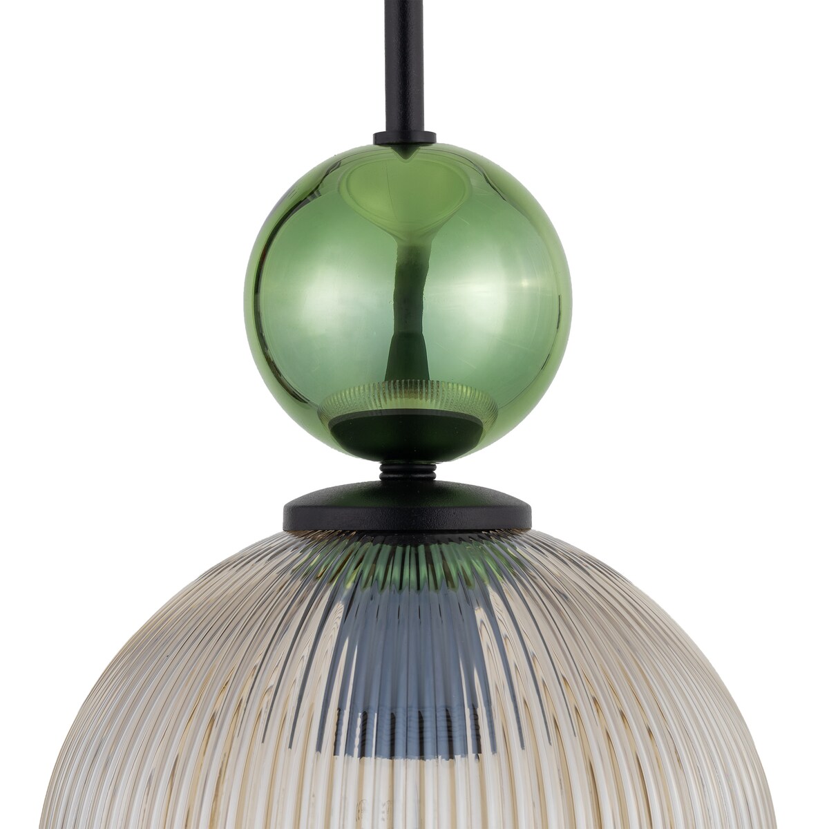 Lampa Wisząca Tk Lighting Sophia Big 1Xe27 Koniakowy Klosz Zielona Kulka
