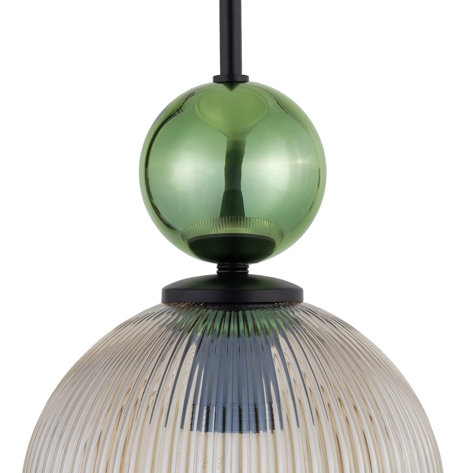 Lampa Wisząca Tk Lighting Sophia Big 1Xe27 Koniakowy Klosz Zielona Kulka