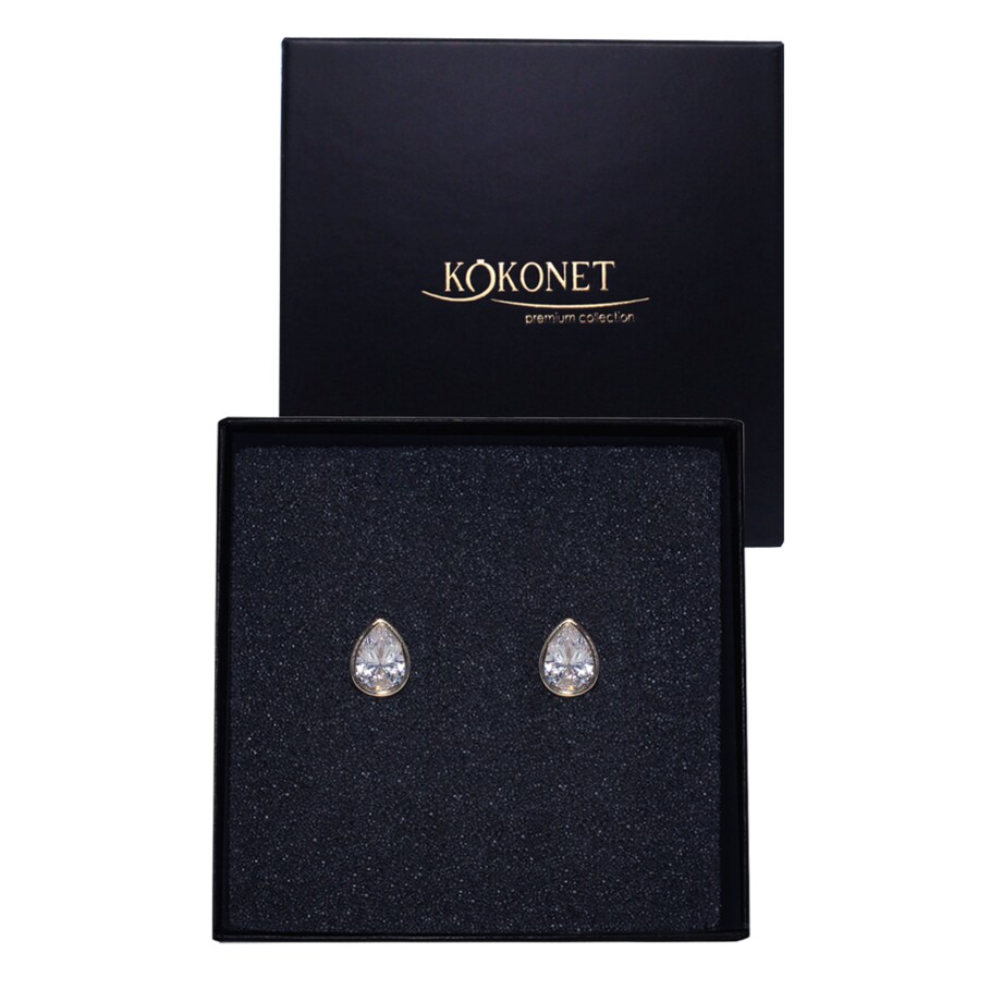 Kolczyki łezki POZŁACANE eleganckie ślubne polerowane JAKOŚĆ gwarancja