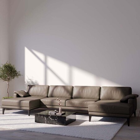 Sofa narożna podwójna Musso szara