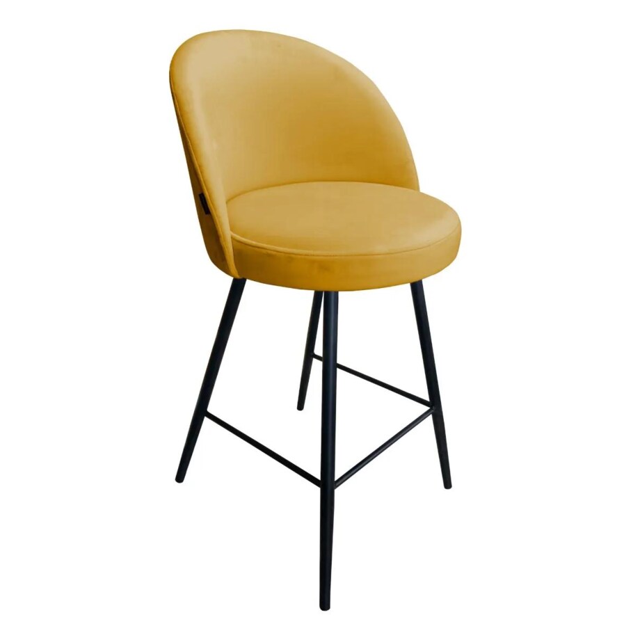 Hoker niski TANEW VELVET musztardowy/curry