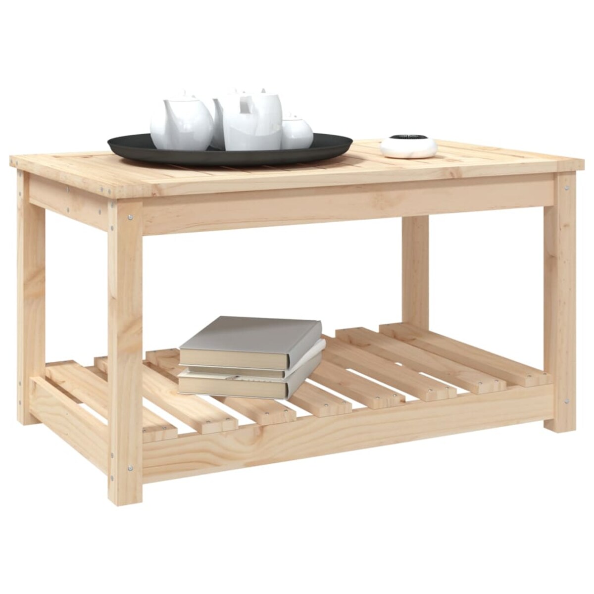 vidaXL Stolik ogrodowy, 82,5x50,5x45 cm, lite drewno sosnowe