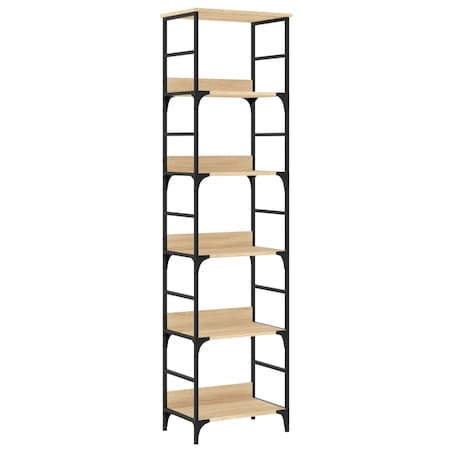 vidaXL Regał na książki Sonoma Oak 50x33x188,5 cm Drewno konstrukcyjne