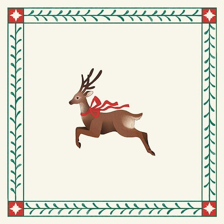 Poduszka świąteczna - retro renifer