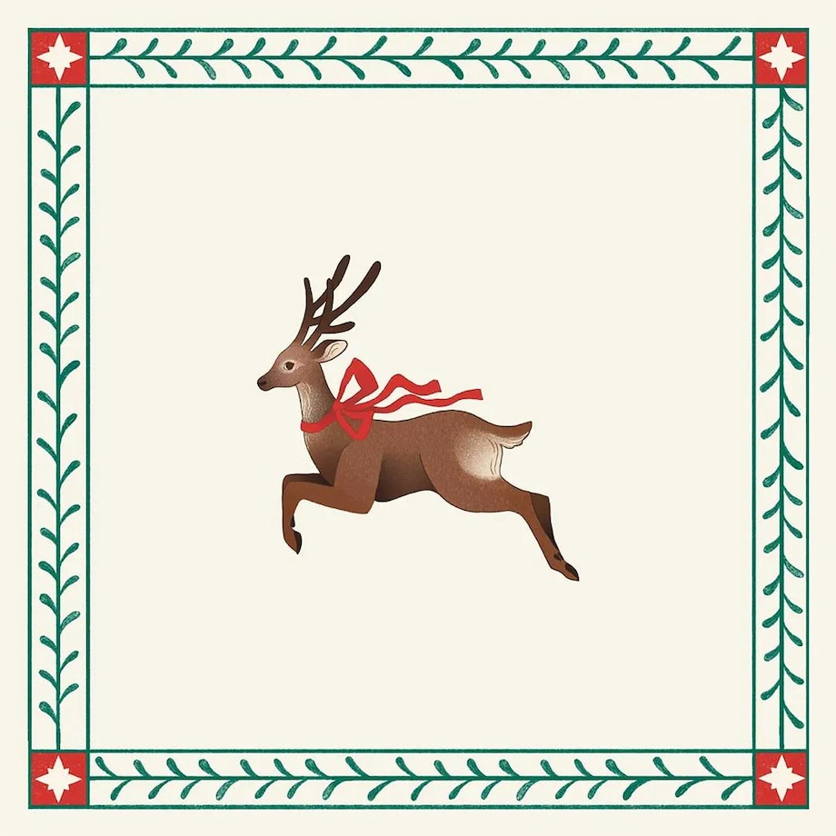 Poduszka świąteczna - retro renifer