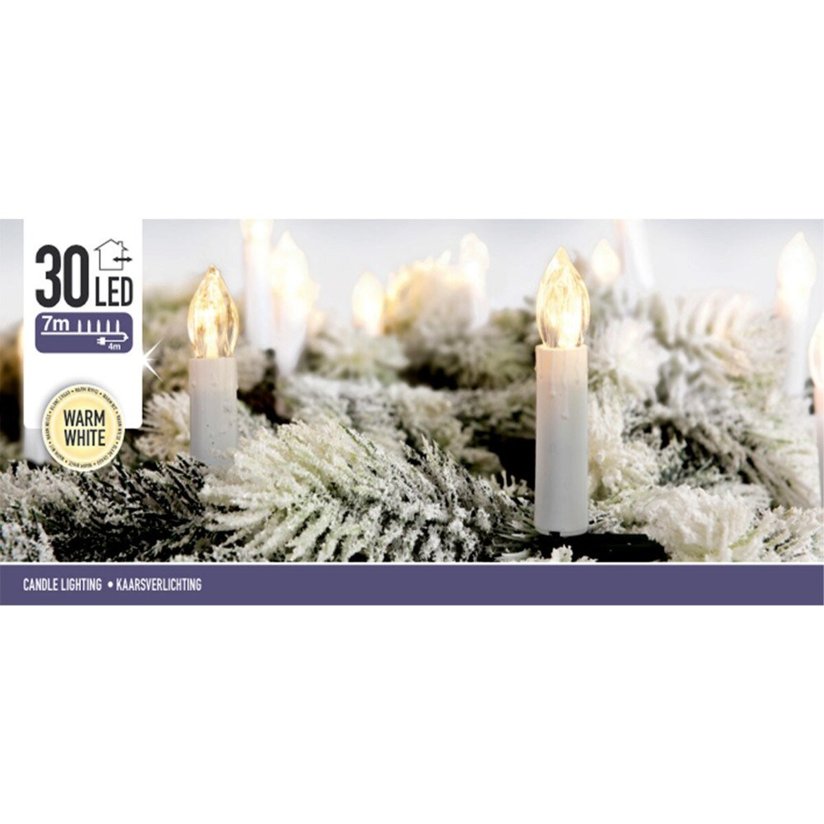 Świeczki dekoracyjne, 30 LED, wewnętrzne