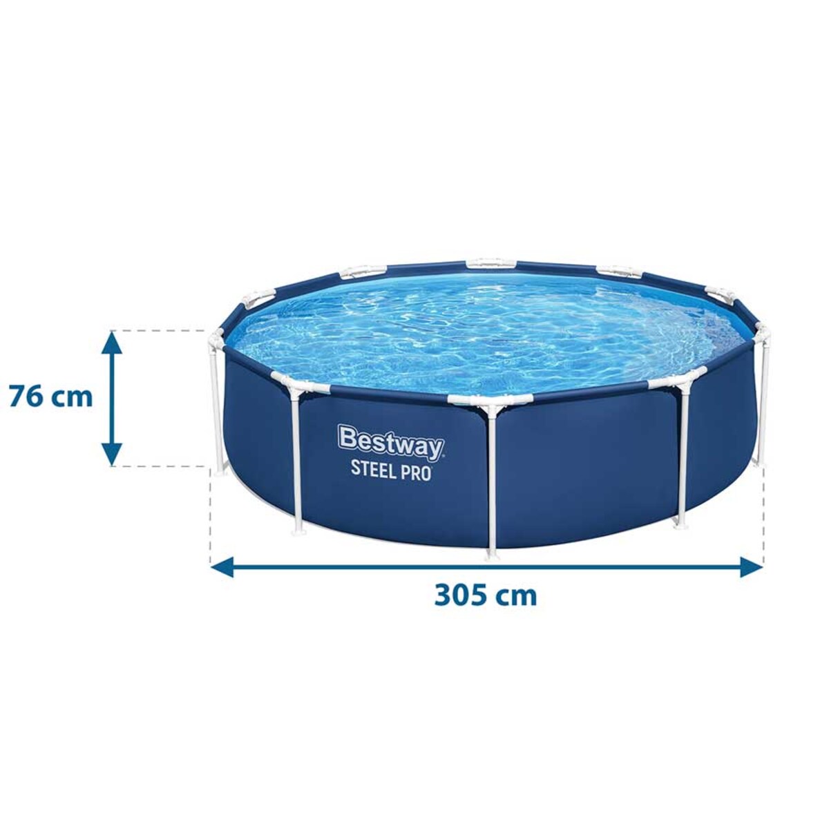 Basen stelażowy ogrodowy rodzinny z pompą 305x76 cm Bestway zestaw 9w1