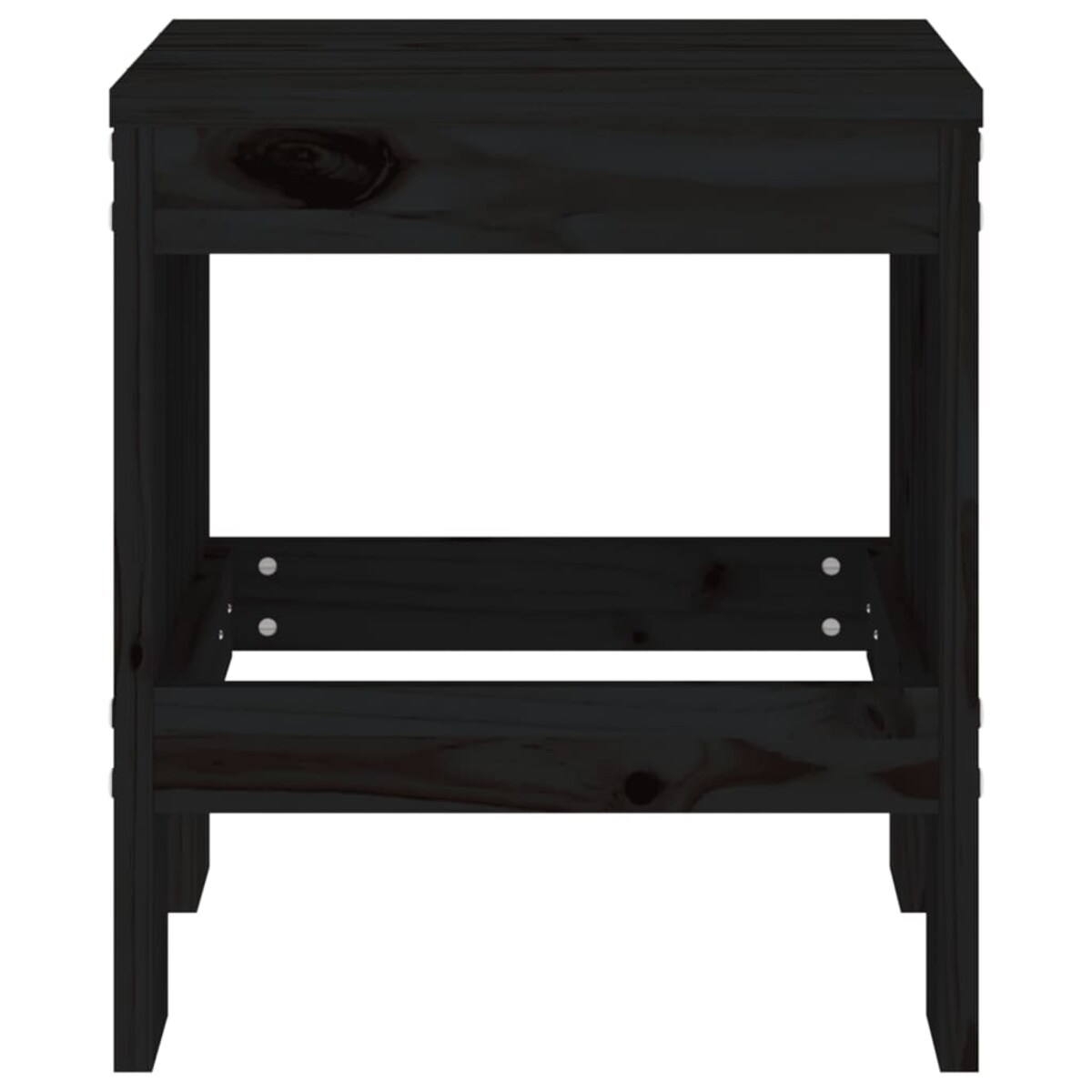 vidaXL Stołki ogrodowe, 2 szt., czarne, 40x36x45 cm, drewno sosnowe