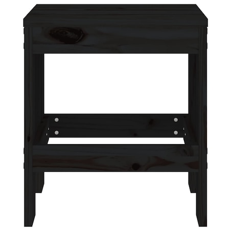 vidaXL Stołki ogrodowe, 2 szt., czarne, 40x36x45 cm, drewno sosnowe