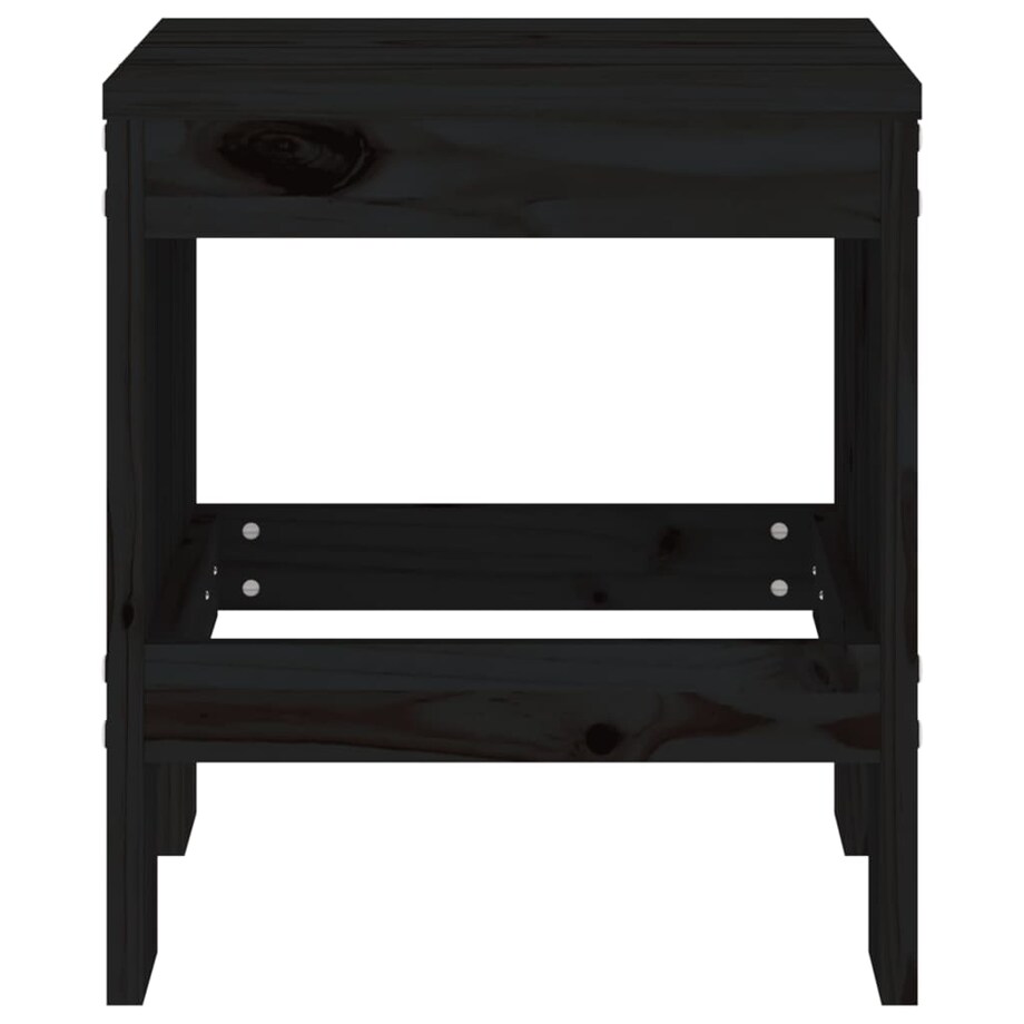 vidaXL Stołki ogrodowe, 2 szt., czarne, 40x36x45 cm, drewno sosnowe