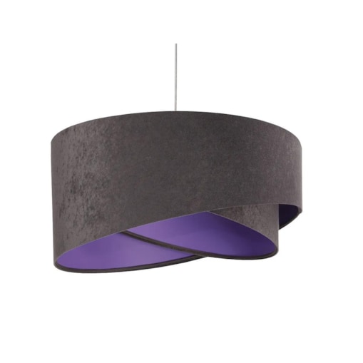 Lampa wisząca GEMSTONE GRAY grafitowa/ciemnofioletowa