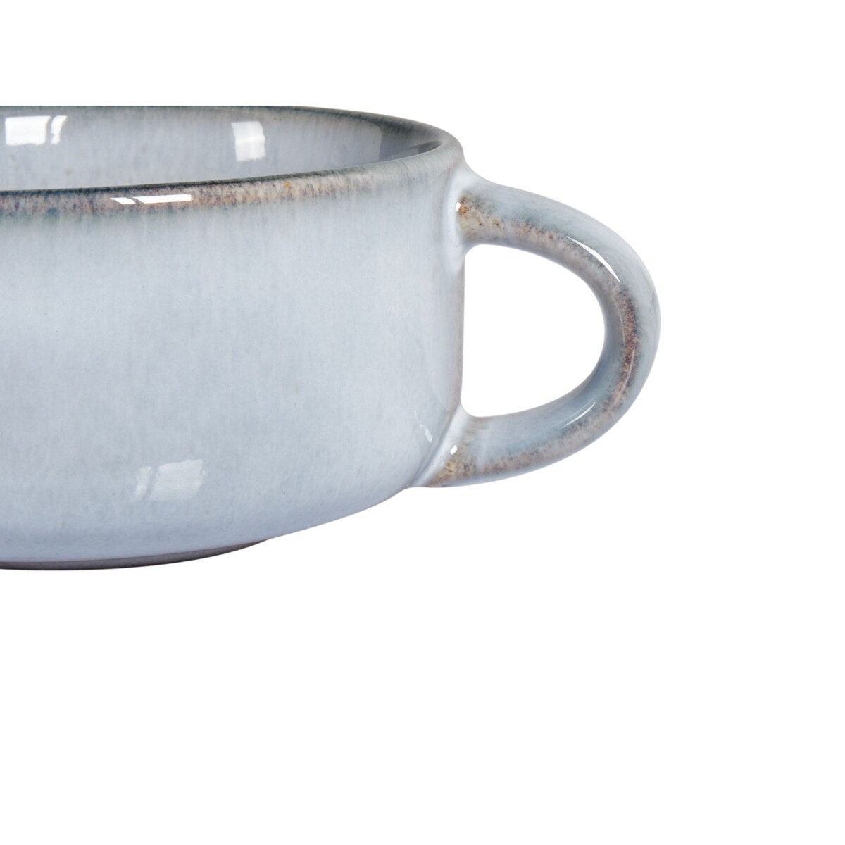 Zestaw 4 filiżanek ze spodkami JUNIPER Kamionka Błękitny