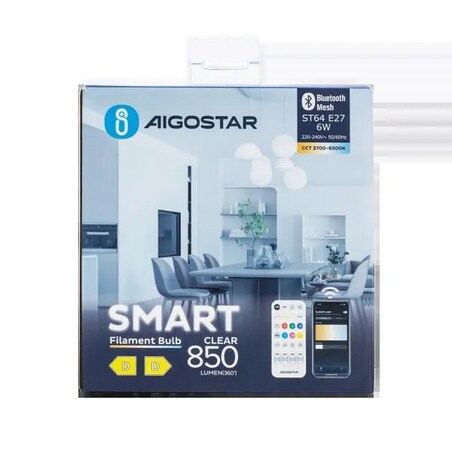 inteligentna żarówka bluetooth mesh st64 6w cct 2 szt. ,z pilotem