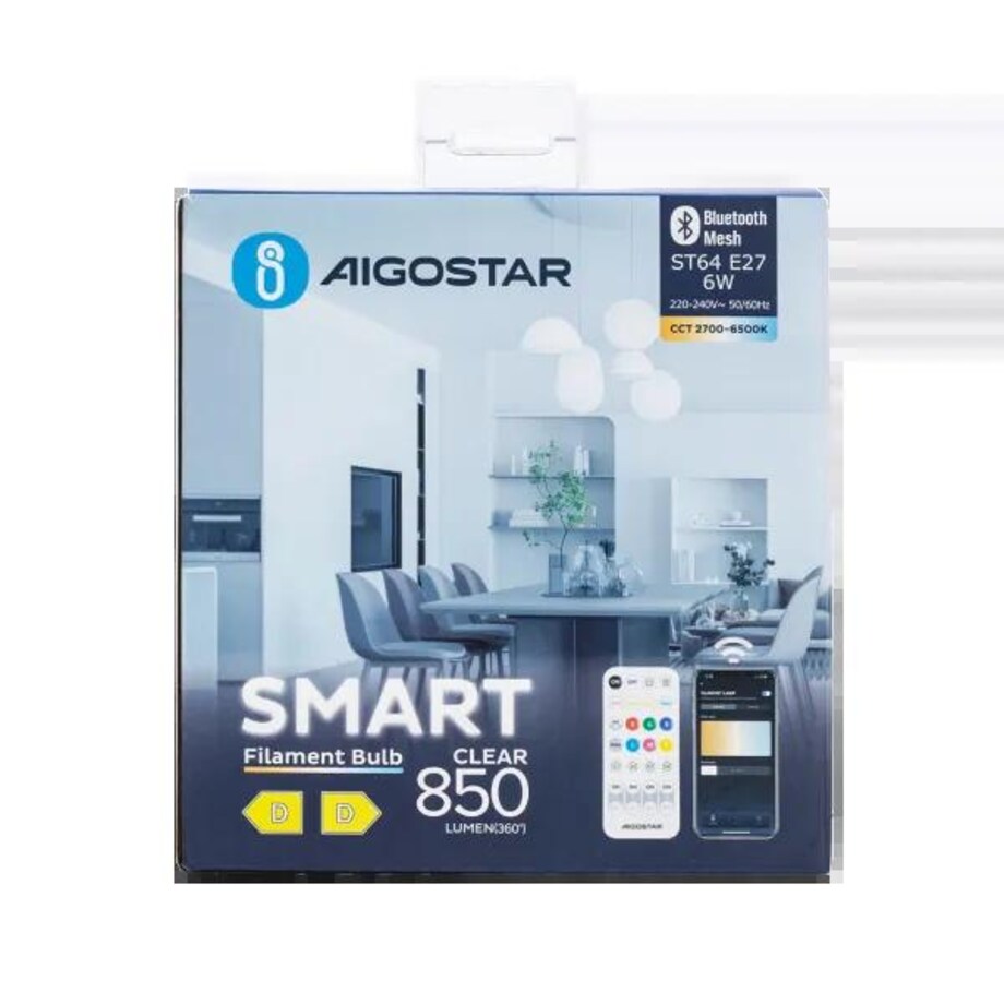 inteligentna żarówka bluetooth mesh st64 6w cct 2 szt. ,z pilotem