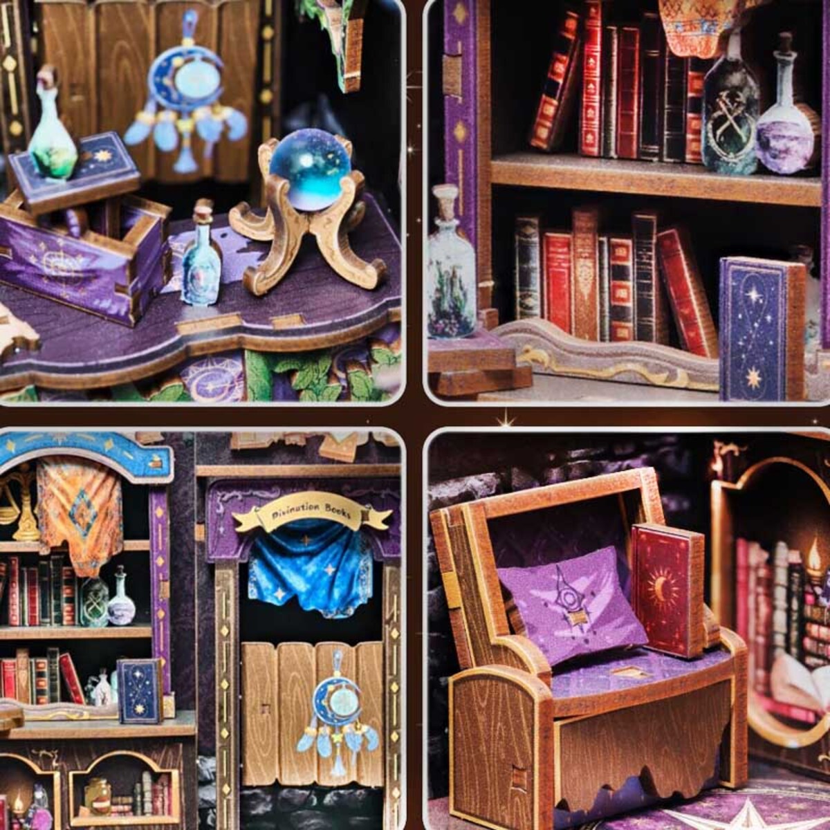 Miniaturowy domek mini Book Nook - Astrologia szczęścia- CuteBee
