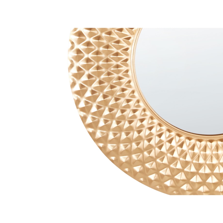 Metalowe okrągłe lustro ścienne ø 60 cm złote COMBE