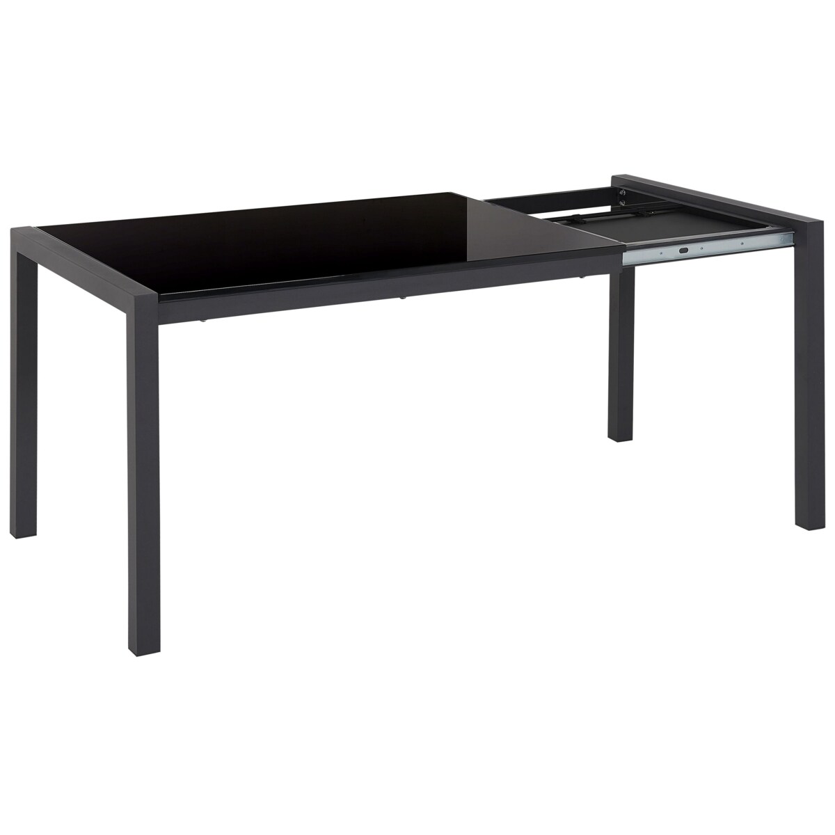 Stół do jadalni rozkładany 120/160 x 80 cm czarny GRANADA