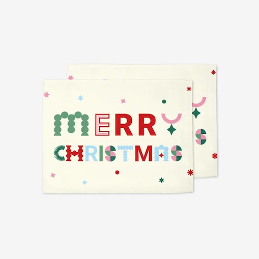 Podkładki świąteczne - Merry Christmas - napis