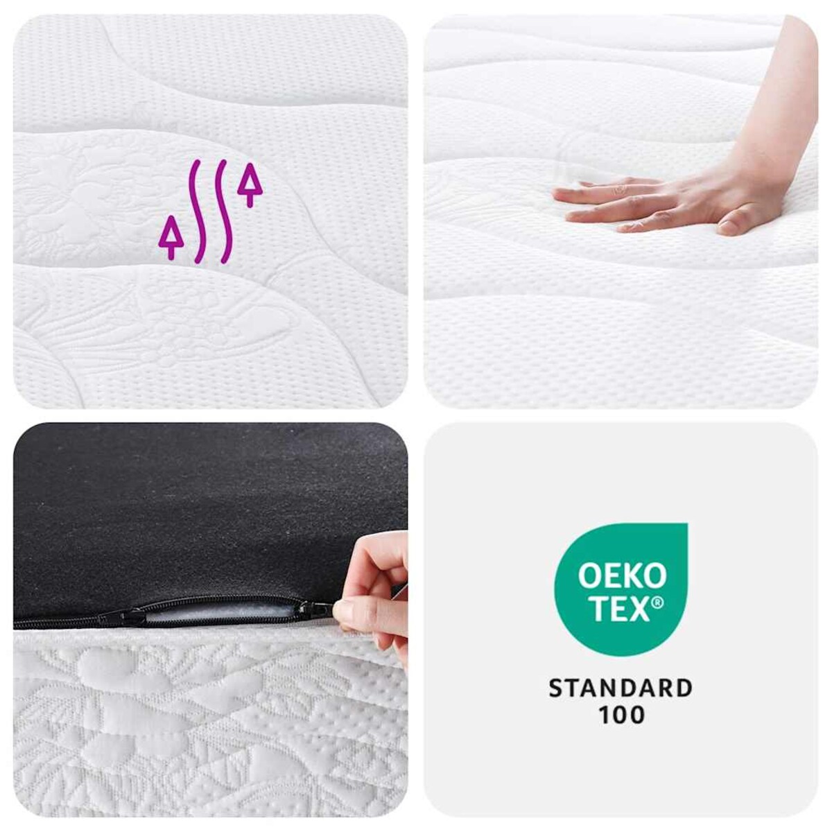 vidaXL Materac bonellowy, twardość średnia, 180x200 cm