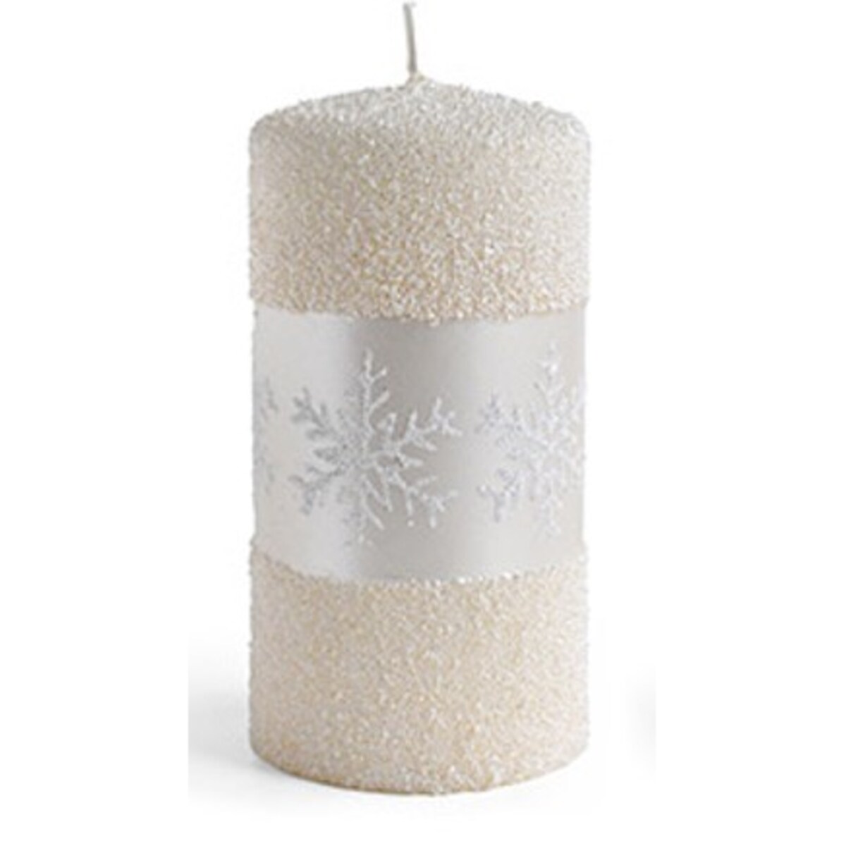 Świeca SNOW QUEEN walec średni 7x14cm parafinowa kremowa