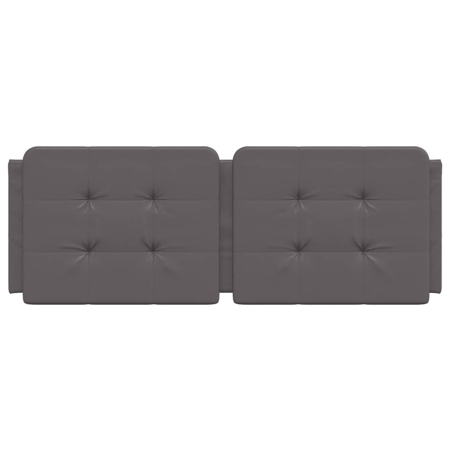 vidaXL Poduszka na wezgłowie, Zadar, szara, 140 cm, sztuczna skóra