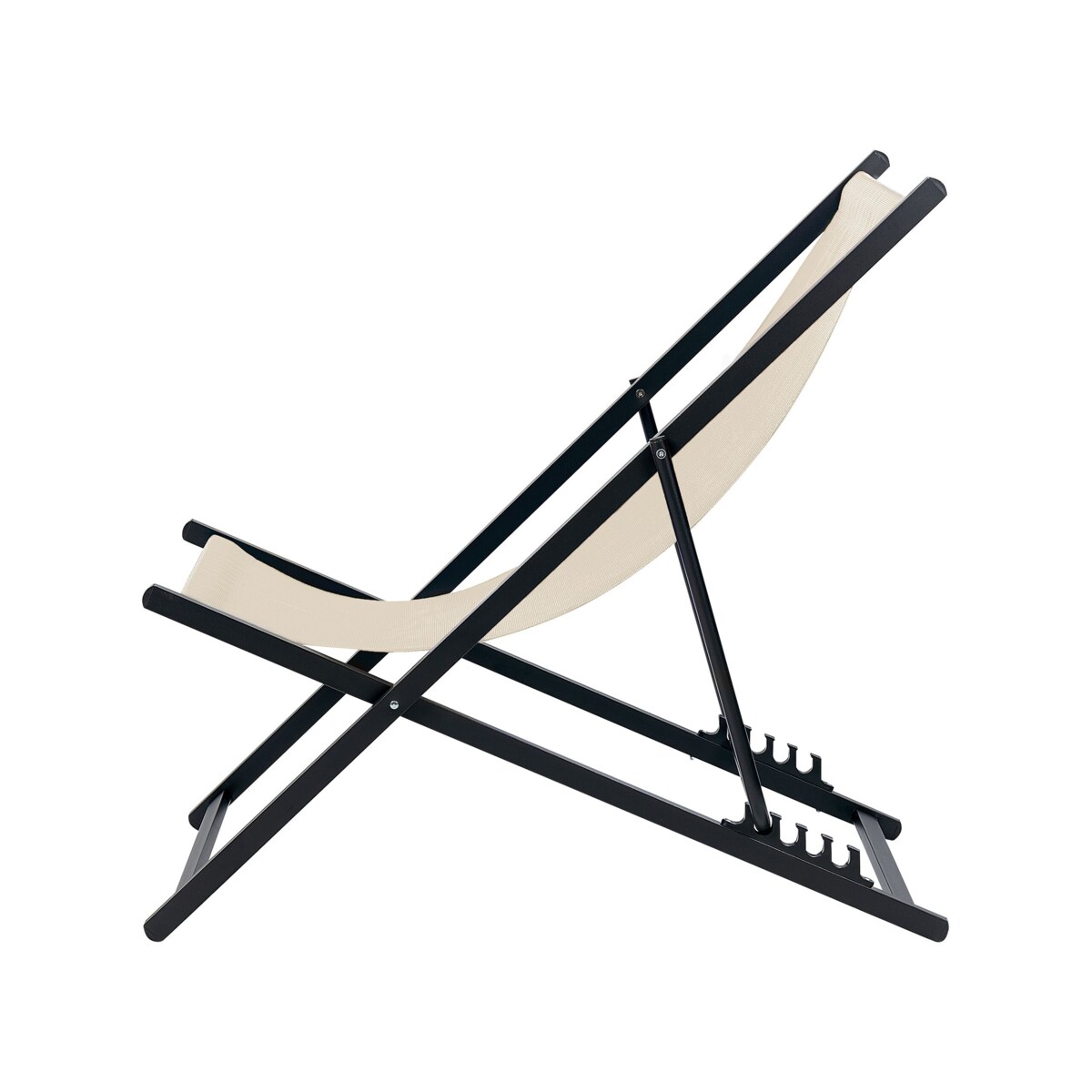 Leżak ogrodowy składany LOCRI II Metal Beżowy