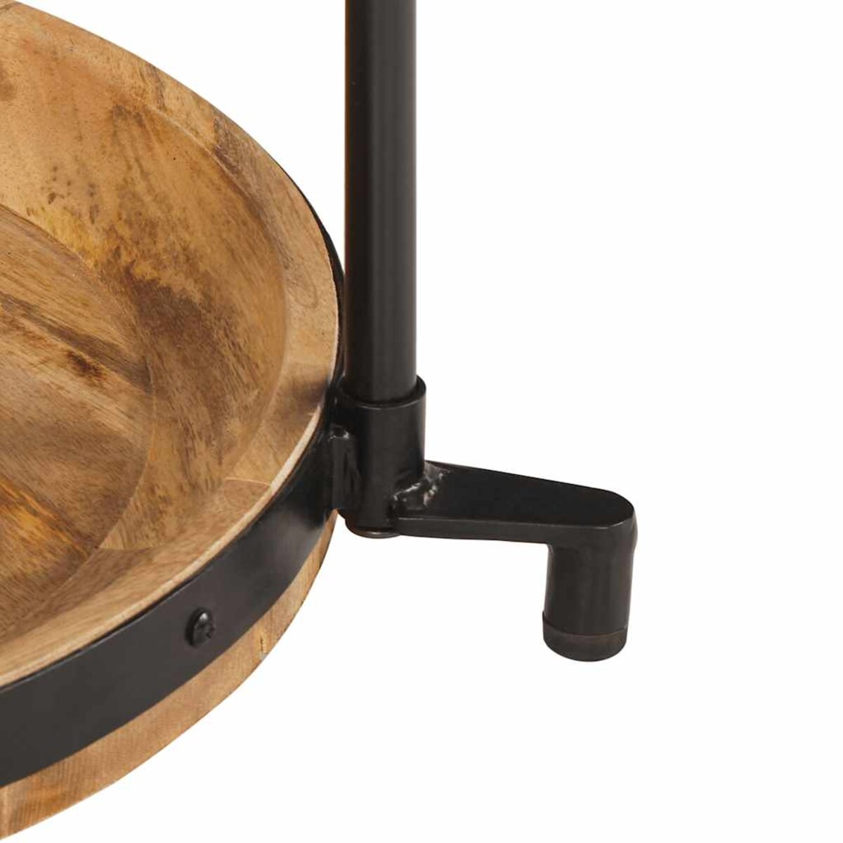 vidaXL Stolik boczny Ø55x60 cm Drewno lite Mango