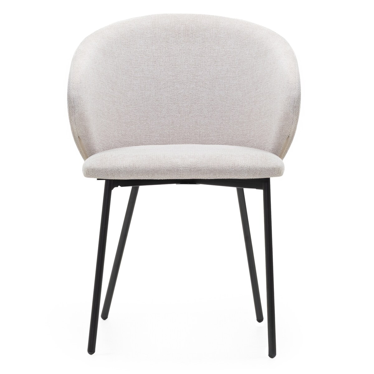 Krzesło tapicerowane jasnoszare/czarne nogi