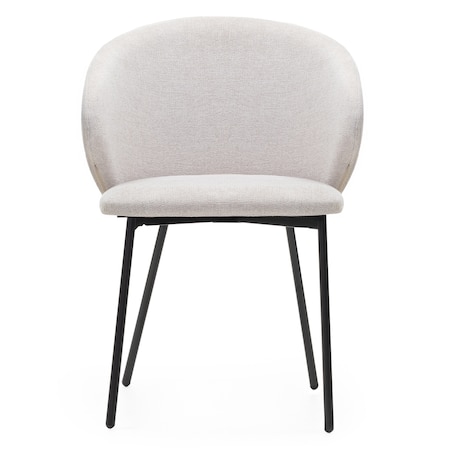 Krzesło tapicerowane jasnoszare/czarne nogi