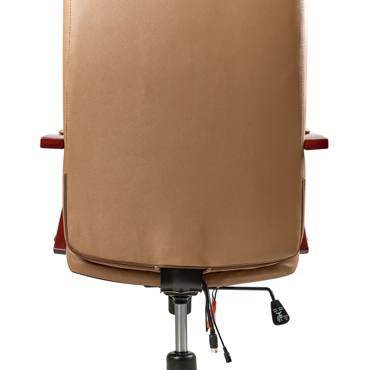 Fotel z masażem DIAMOND Z funkcją podgrzewania Skóra naturalna Jasnobrązowy