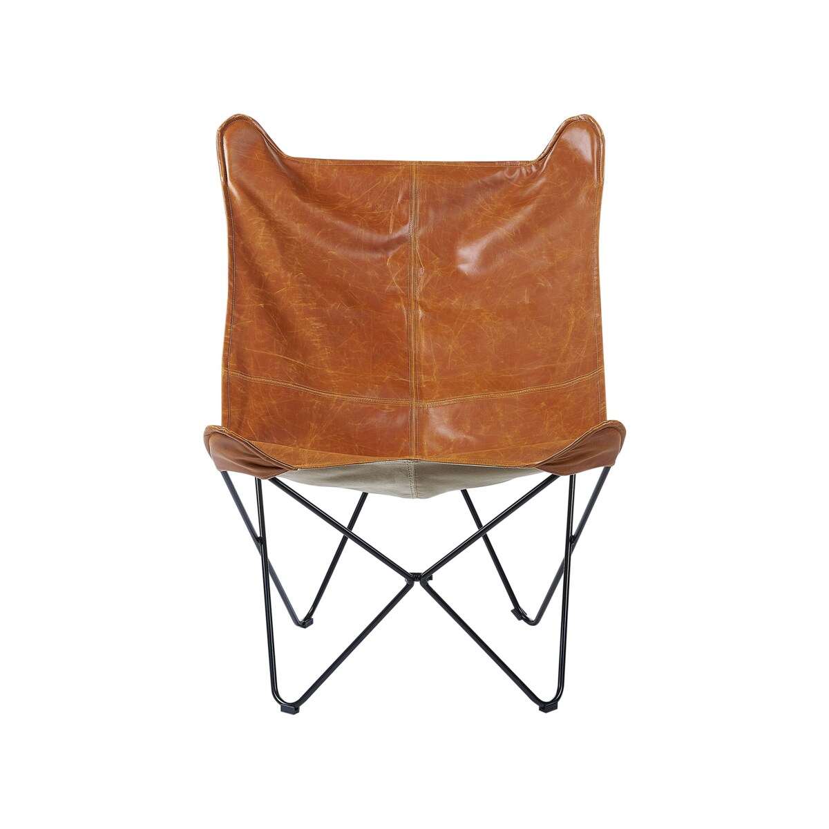 Fotel ekoskóra brązowy NYBRO