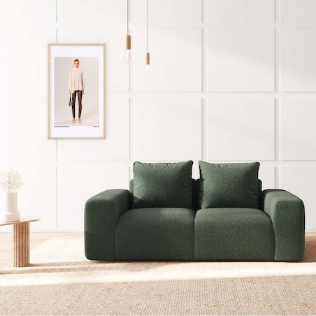 Monce Sofa 2 osobowa ciemnozielona
