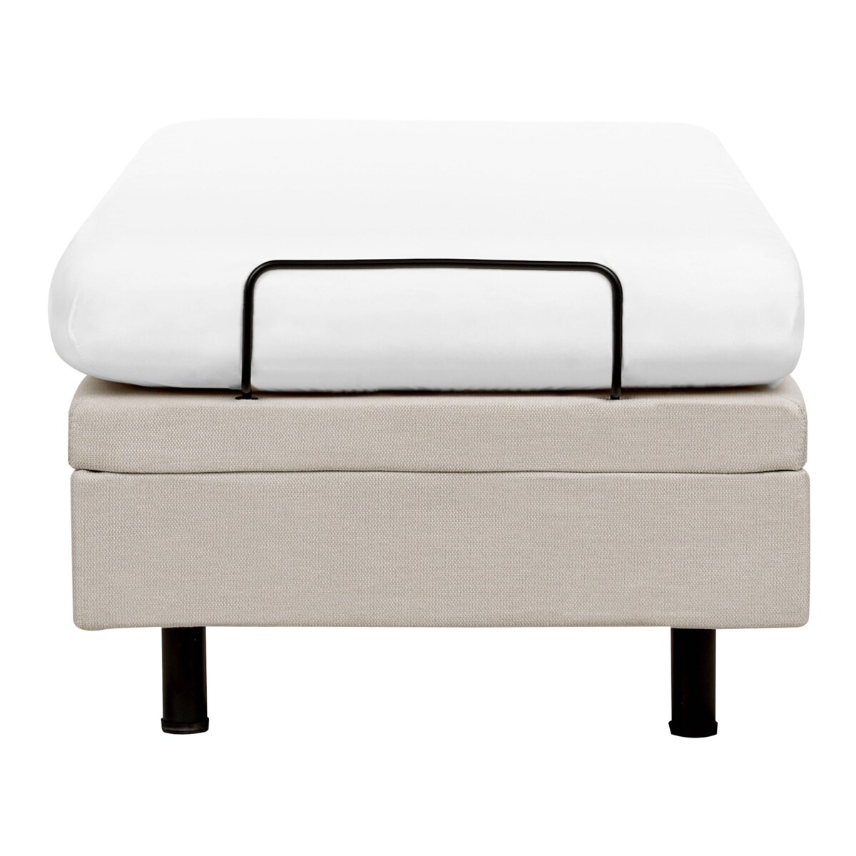 Łóżko regulowane bez zagłówka DUKE II 80 x 200 cm Jasnobeżowy