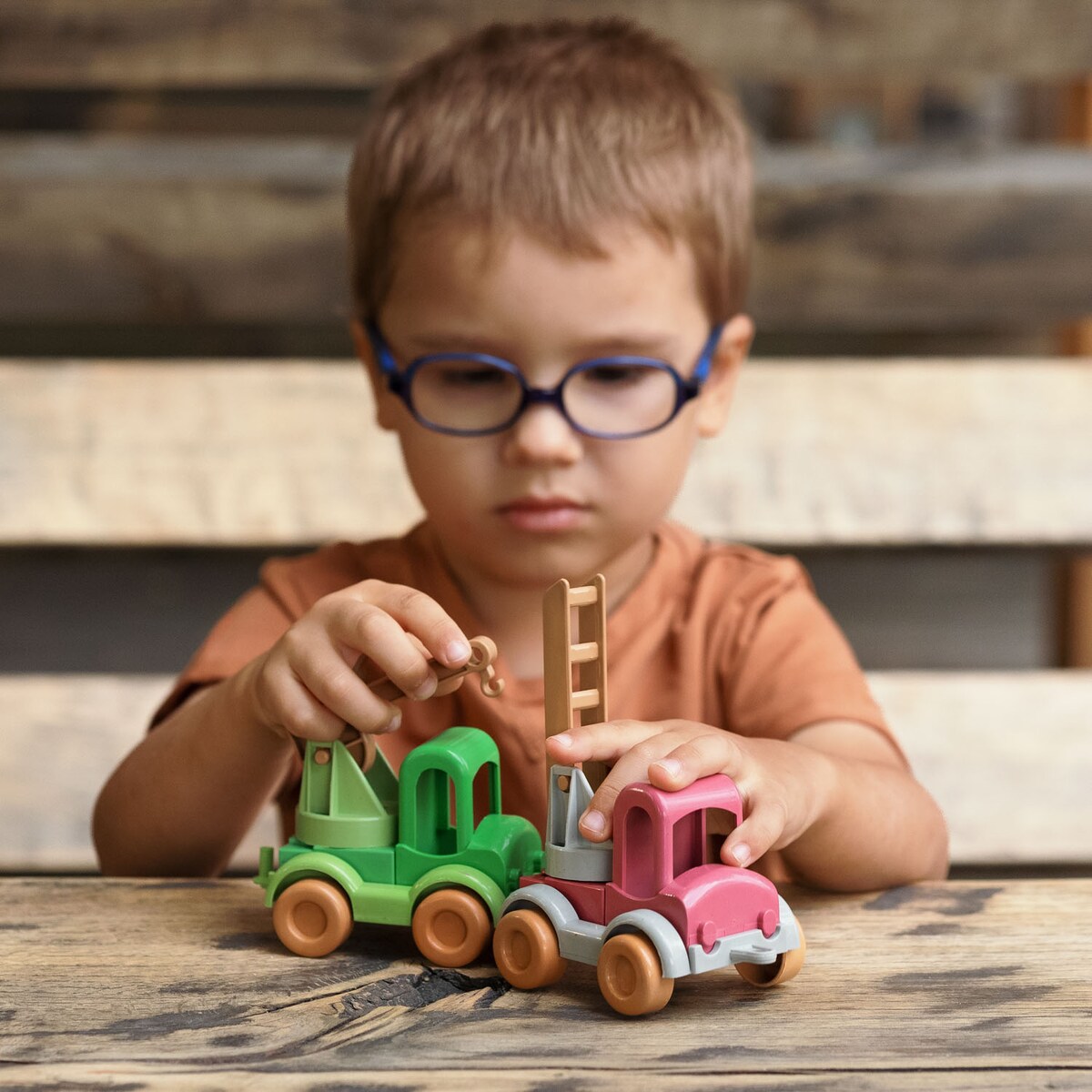 WADER Replay Kid Cars Straż Pożarna i Dźwig Zestaw Auta Dla Dzieci
