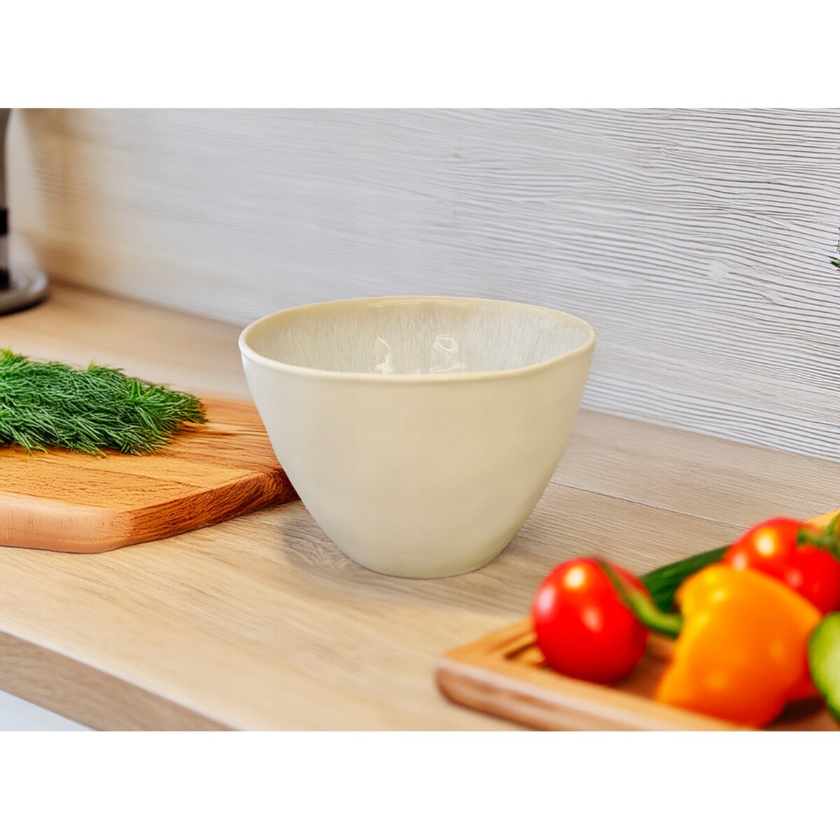 MISKA OBIADOWA BULIONÓWKA 800ml duża ceramiczna beżowa do zupy ramen