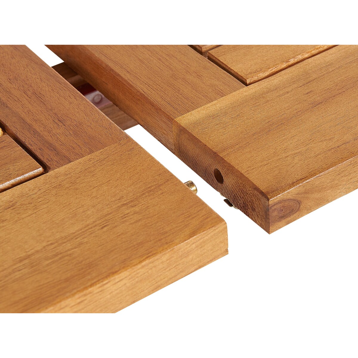 Stół ogrodowy rozkładany akacjowy 160/220 x 100 cm jasne drewno MAUI