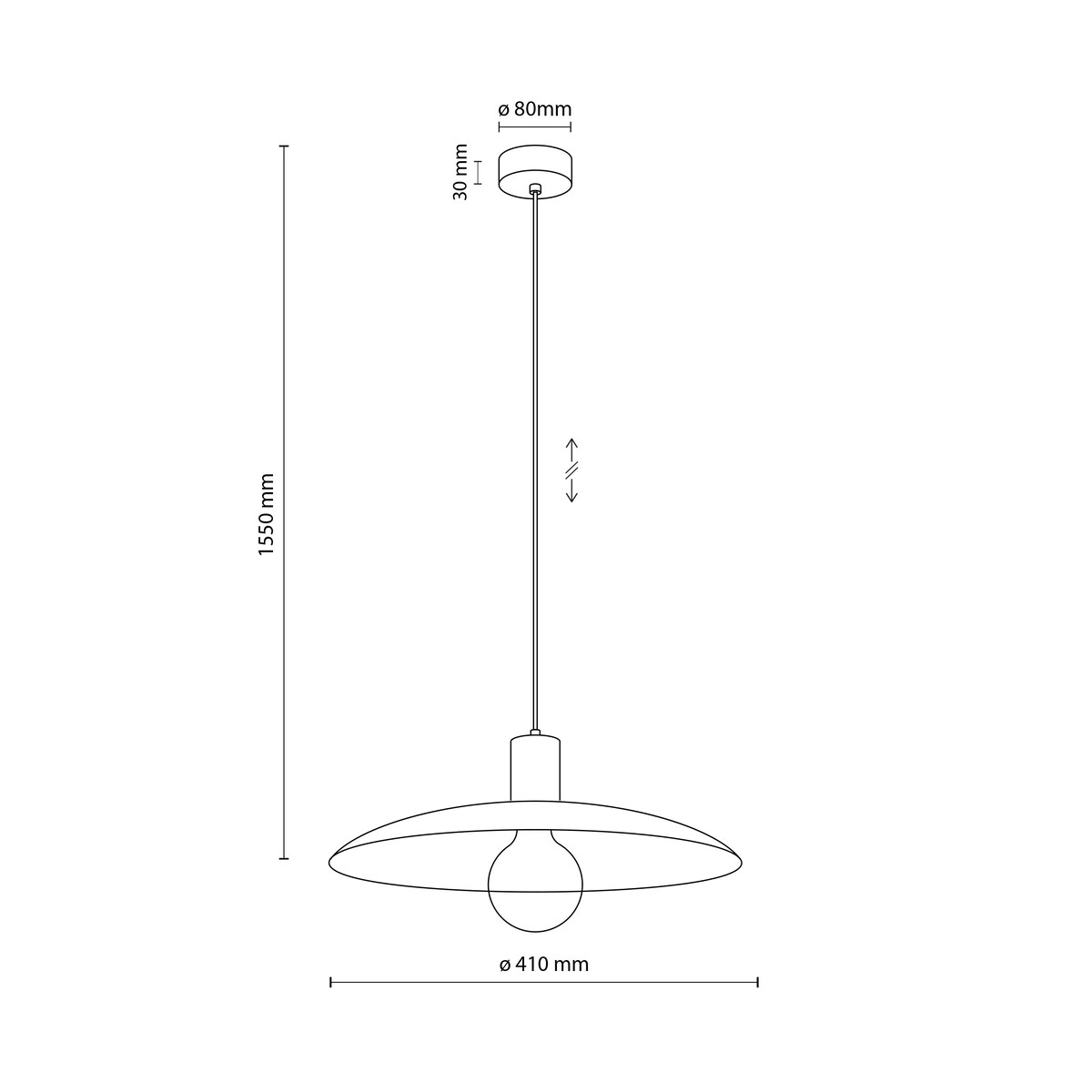 Lampa wisząca TK Lighting ASTRA BROWN 10964, brązowa, E27, regulowana wysokość do 150 cm, średnica 41 cm