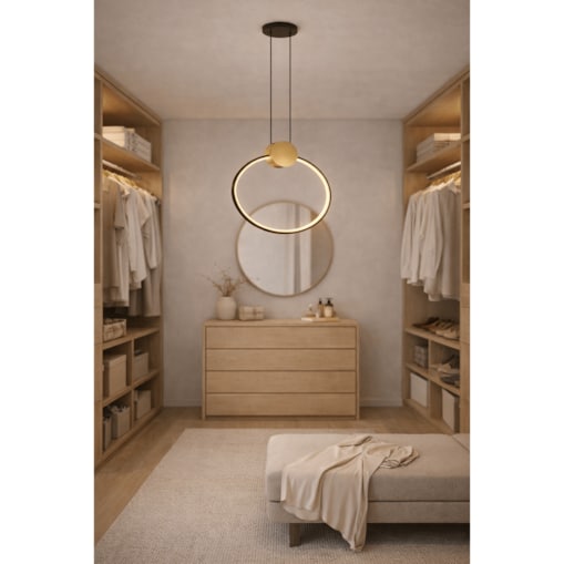 LAMPA WISZĄCA ZAFIRO M MOSIĄDZ CZERŃ