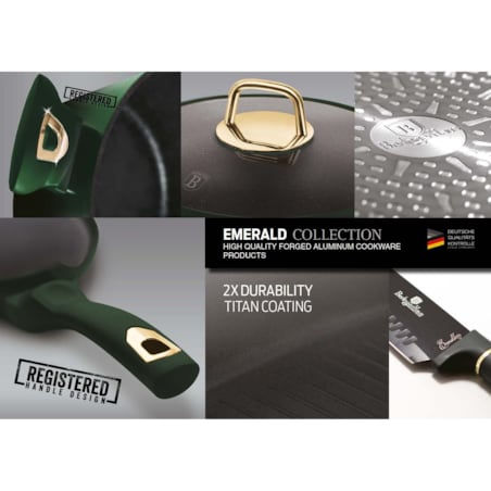 Zestaw noży kuchennych na stojaku obrotowym Berlinger Haus BH-2563 Emerald