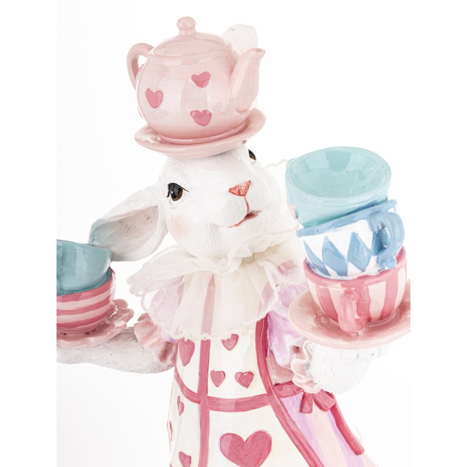 Dekoracja - królik na herbacianym czajniczku 41x22x15 cm CIRCUS-4