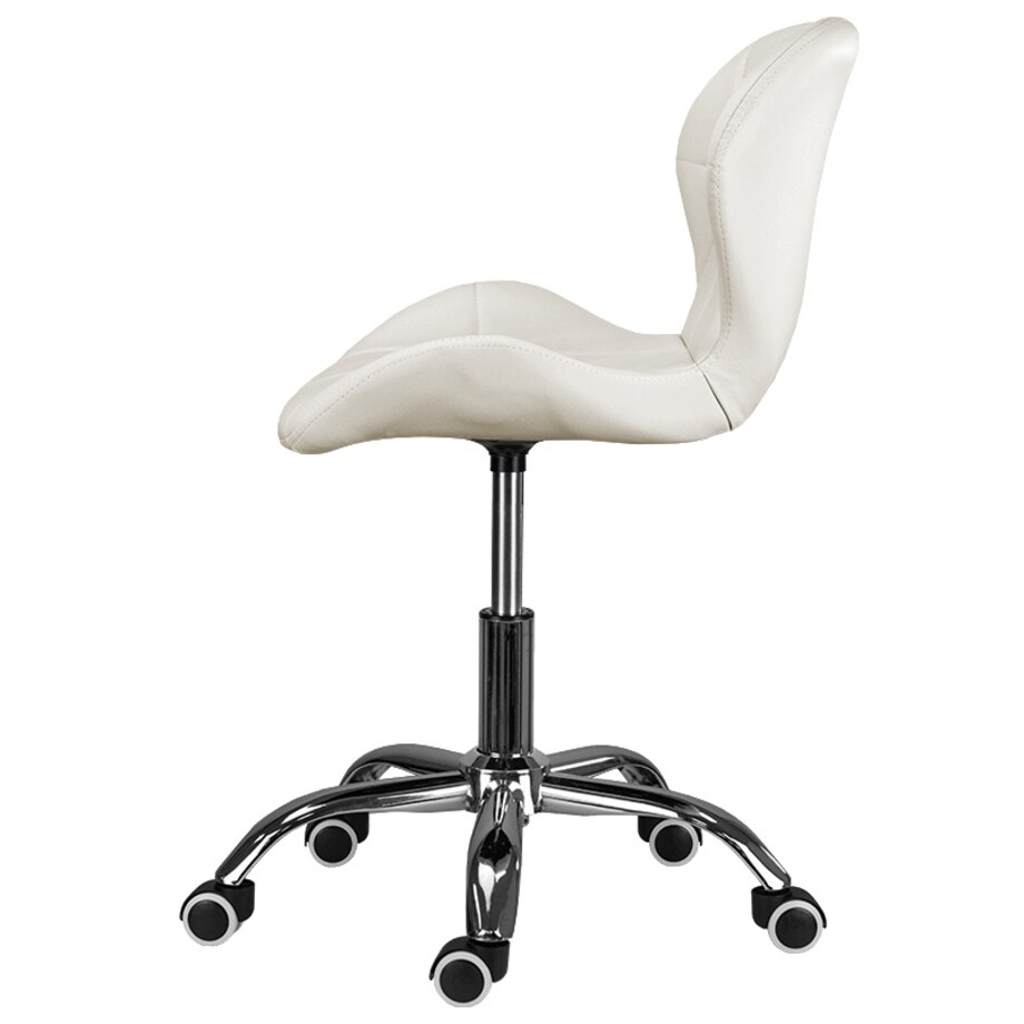 Krzesło obrotowe biurowe nowoczesne ekoskóra beżowe