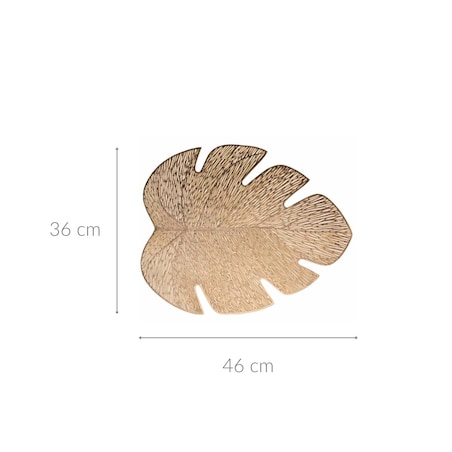 Mata na stół w kształcie liścia, 36 x 46 cm