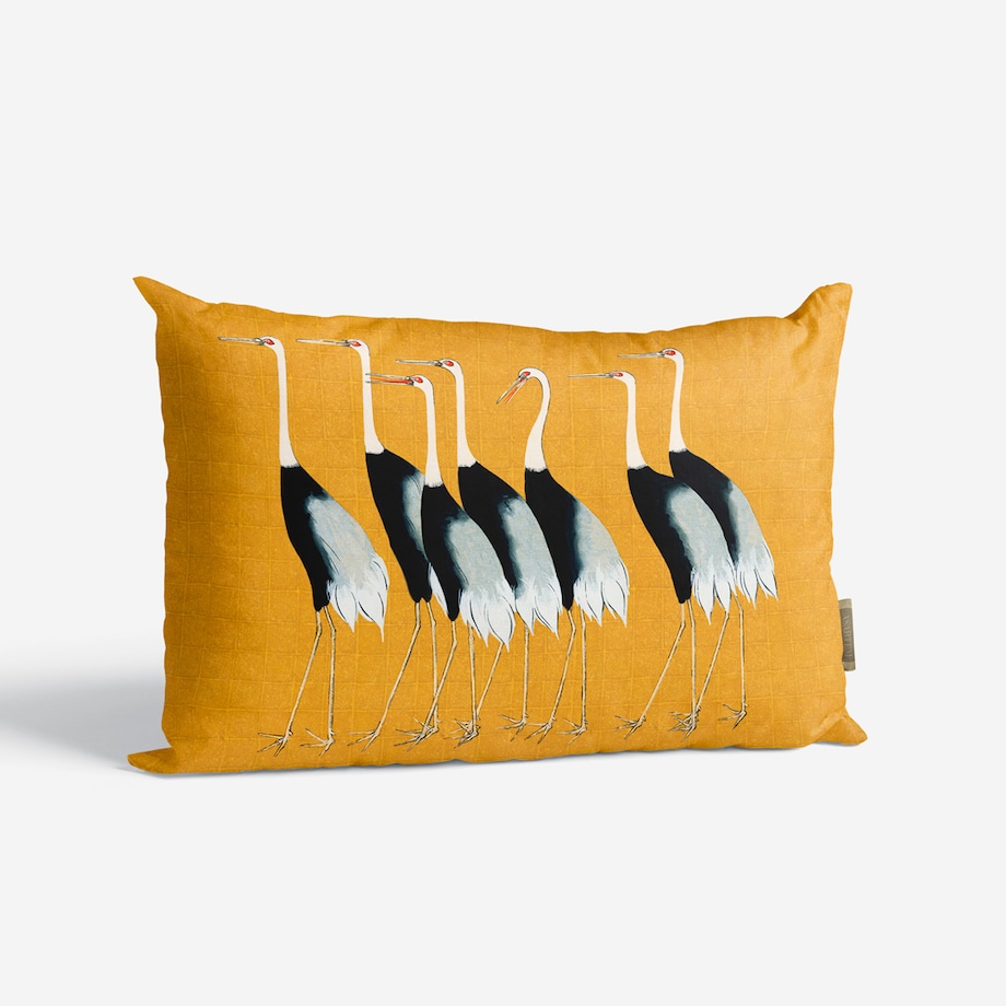 bawełniana poszewka na poduszkę- żurawie 40x60 cm