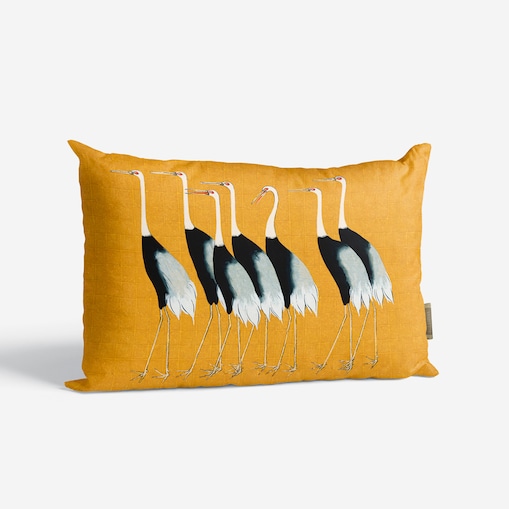 bawełniana poszewka na poduszkę- żurawie 40x60 cm
