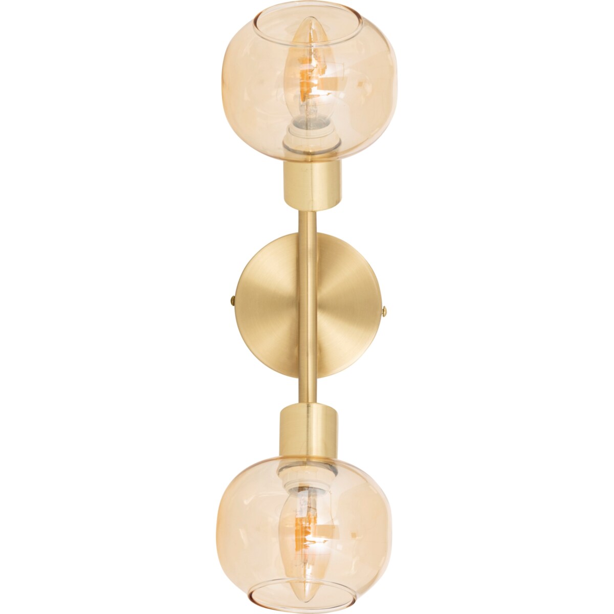 Lampy sufitowe PILLA, złoto i szklane klosze, 2 punktowe